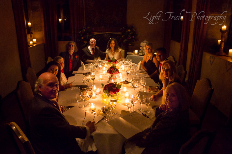 Candlelit wedding breakfast at Bailiffscourt Hotel